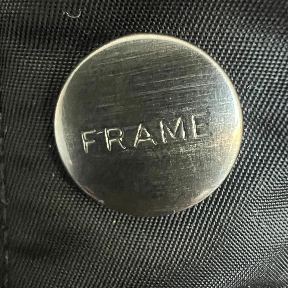 Frame Black Nylon Quilted Liner‎ Men's Trucker Jacket Car Coat Small
